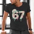 Baseball 67 Drip Six Seven Baseball Dripping Boys Kids Men's V-Neck T-Shirt Baseball 67 Drip Six Seven Baseball Dripping Boys Kids Men's V-Neck T-Shirt