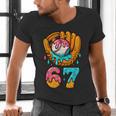 Baseball 67 Ice Cream Drip 67 Six Seven Meme 67th Birthday Men's V-Neck T-Shirt