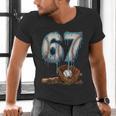 Baseball 67 Six Seven Meme 6-7 Drip Baseball Boys Men Men's V-Neck T-Shirt Baseball 67 Six Seven Meme 6-7 Drip Baseball Boys Men Men's V-Neck T-Shirt