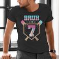 Baseball 7 Year Old Ice Cream Drip 7th Birthday Boys Player Men's V-Neck T-Shirt