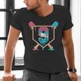 Baseball 9 Year Old Ice Cream Drip 9th Birthday Boys Player Men's V-Neck T-Shirt Baseball 9 Year Old Ice Cream Drip 9th Birthday Boys Player Men's V-Neck T-Shirt