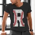 Baseball Alphabet Monogram Initial Letter R Men's V-Neck T-Shirt Baseball Alphabet Monogram Initial Letter R Men's V-Neck T-Shirt