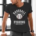 Baseball & Fishing Men's V-Neck T-Shirt