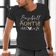 Baseball Auntie Leopard Baseball Heart Men's V-Neck T-Shirt Baseball Auntie Leopard Baseball Heart Men's V-Neck T-Shirt