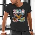 Baseball Bat 2026 Hands Drip Boys Ice Cream Dripping Youth Men's V-Neck T-Shirt