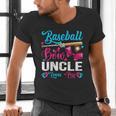 Baseball Or Bows Uncle Loves You Gender Reveal Men's V-Neck T-Shirt Baseball Or Bows Uncle Loves You Gender Reveal Men's V-Neck T-Shirt