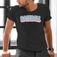 Baseball Bubble Letter Men's V-Neck T-Shirt Baseball Bubble Letter Men's V-Neck T-Shirt