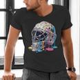 Baseball Catcher Mask Ice Cream Dripping Baseball Boys Men's V-Neck T-Shirt Baseball Catcher Mask Ice Cream Dripping Baseball Boys Men's V-Neck T-Shirt