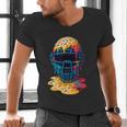 Baseball Catcher Mask Ice Cream Dripping Baseball Fan Boys Men's V-Neck T-Shirt