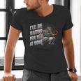 Baseball Catcher Waiting For You At Home Player Quote Men's V-Neck T-Shirt