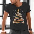Baseball Christmas Tree Light Xmas Baseball Men's V-Neck T-Shirt Baseball Christmas Tree Light Xmas Baseball Men's V-Neck T-Shirt