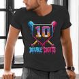 Baseball Drip 10th Birthday Boy Double Digits Ice Cream Drip Men's V-Neck T-Shirt Baseball Drip 10th Birthday Boy Double Digits Ice Cream Drip Men's V-Neck T-Shirt