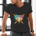 Baseball Drip For Boys Ice Cream Dripping Baseball Sport Men's V-Neck T-Shirt Baseball Drip For Boys Ice Cream Dripping Baseball Sport Men's V-Neck T-Shirt