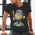 Baseball Drip For Boys Ice Cream Drip Baseball Sport Men's V-Neck T-Shirt Baseball Drip For Boys Ice Cream Drip Baseball Sport Men's V-Neck T-Shirt