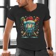 Baseball Drip Boys Youth Santa Christmas Baseball Men's V-Neck T-Shirt