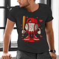 Baseball Drip Ice Cream Apparel Boys Kids Valentines Day Men's V-Neck T-Shirt