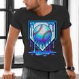 Baseball Drip Ice Cream Blue Glow Melt Ball Graphic Men's V-Neck T-Shirt Baseball Drip Ice Cream Blue Glow Melt Ball Graphic Men's V-Neck T-Shirt