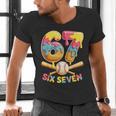 Baseball Drip Ice Cream Number 67 Player Lifestyle Men's V-Neck T-Shirt
