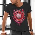 Baseball Drip Ice Cream Sprinkles Valentines Day Baseball Men's V-Neck T-Shirt Baseball Drip Ice Cream Sprinkles Valentines Day Baseball Men's V-Neck T-Shirt