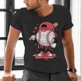 Baseball Drip Icecream Boy Kids Valentine Men's V-Neck T-Shirt