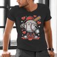 Baseball Drip Valentine Boys Women Men Hearts Sport Love Men's V-Neck T-Shirt Baseball Drip Valentine Boys Women Men Hearts Sport Love Men's V-Neck T-Shirt