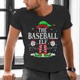 The Baseball Elf Christmas Sport Lovers Xmas Elf Men's V-Neck T-Shirt