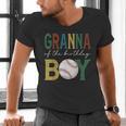 Baseball Granna Of The Birthday Boy Family Matching Men's V-Neck T-Shirt