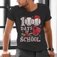 Baseball Happy 100 Days Of School Boy Girl Kid Teacher Men's V-Neck T-Shirt