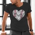 Baseball Heart Love Game Sports Fan Game Day Men's V-Neck T-Shirt Baseball Heart Love Game Sports Fan Game Day Men's V-Neck T-Shirt