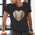 Baseball Heart Shape Valentines Day Love Boys Kids Men Men's V-Neck T-Shirt Baseball Heart Shape Valentines Day Love Boys Kids Men Men's V-Neck T-Shirt