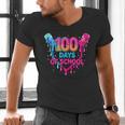 Baseball Ice Cream Drip 100 Days Of School Boys Girls 100th Men's V-Neck T-Shirt