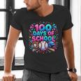 Baseball Ice Cream Drip 100 Days Of School Student Teacher Men's V-Neck T-Shirt