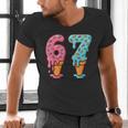 Baseball Ice Cream Drip 6 7 Kids 67 Birthday Men's V-Neck T-Shirt