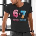 Baseball Ice Cream Drip 67 Official Teenager 13th Birthday Men's V-Neck T-Shirt Baseball Ice Cream Drip 67 Official Teenager 13th Birthday Men's V-Neck T-Shirt