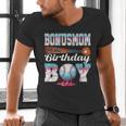 Baseball Ice Cream Drip Bonus Mom Of The Birthday Boy Men's V-Neck T-Shirt Baseball Ice Cream Drip Bonus Mom Of The Birthday Boy Men's V-Neck T-Shirt