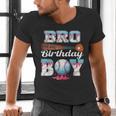 Baseball Ice Cream Drip Bro Of The Birthday Boy Men's V-Neck T-Shirt Baseball Ice Cream Drip Bro Of The Birthday Boy Men's V-Neck T-Shirt