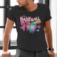 Baseball Ice Cream Drip Coquette Women Girls Mom Mama Men's V-Neck T-Shirt Baseball Ice Cream Drip Coquette Women Girls Mom Mama Men's V-Neck T-Shirt
