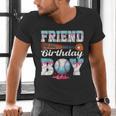 Baseball Ice Cream Drip Friend Of The Birthday Boy Men's V-Neck T-Shirt Baseball Ice Cream Drip Friend Of The Birthday Boy Men's V-Neck T-Shirt