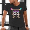 Baseball Ice Cream Drip Number 23 Player 23rd Birthday Men's V-Neck T-Shirt Baseball Ice Cream Drip Number 23 Player 23rd Birthday Men's V-Neck T-Shirt