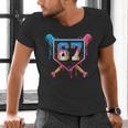 Baseball Ice Cream Drip Number 67 Player 67th Birthday 6 7 Men's V-Neck T-Shirt Baseball Ice Cream Drip Number 67 Player 67th Birthday 6 7 Men's V-Neck T-Shirt