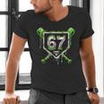 Baseball Ice Cream Drip Number 67 Player 67th Birthday Kids Men's V-Neck T-Shirt Baseball Ice Cream Drip Number 67 Player 67th Birthday Kids Men's V-Neck T-Shirt