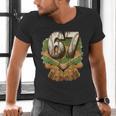Baseball Ice Cream Drip Number 67 Playground Player 67th Men's V-Neck T-Shirt Baseball Ice Cream Drip Number 67 Playground Player 67th Men's V-Neck T-Shirt