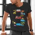 Baseball Ice Cream Drip Vehicles Youth Baseball Drip Men's V-Neck T-Shirt Baseball Ice Cream Drip Vehicles Youth Baseball Drip Men's V-Neck T-Shirt