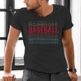 Baseball Layered Text Team Player Coach Youth Men's V-Neck T-Shirt Baseball Layered Text Team Player Coach Youth Men's V-Neck T-Shirt