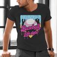 Baseball Life Lifestyle Home Plate Ice Cream Drip Men Boys Men's V-Neck T-Shirt