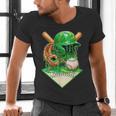 Baseball Life Style Ice Cream Drip Green Men's V-Neck T-Shirt Baseball Life Style Ice Cream Drip Green Men's V-Neck T-Shirt