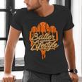 Baseball Lifestyle Home Plate Orange Ice Cream Drip Men Boys Men's V-Neck T-Shirt Baseball Lifestyle Home Plate Orange Ice Cream Drip Men Boys Men's V-Neck T-Shirt
