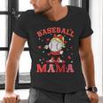 Baseball Mama Sports Mom Baseball Valentine Drip Girls Women Men's V-Neck T-Shirt Baseball Mama Sports Mom Baseball Valentine Drip Girls Women Men's V-Neck T-Shirt