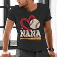 Baseball Nana Baseball Heart Family Matching Men's V-Neck T-Shirt Baseball Nana Baseball Heart Family Matching Men's V-Neck T-Shirt