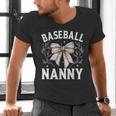 Baseball Nanny Baseball Coquette Bow Men's V-Neck T-Shirt Baseball Nanny Baseball Coquette Bow Men's V-Neck T-Shirt
